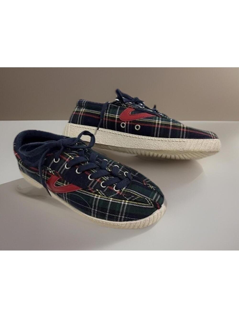 Tretorn Nylite Plus Royal Stewart Green Tartan Plaid Sneakers
